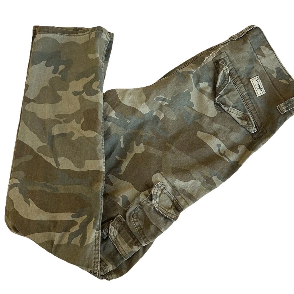 Wrangler Regular Taper Camo Cargo Pants Men’s Size 32 X 32 Ripstop Y2K Thrashed
